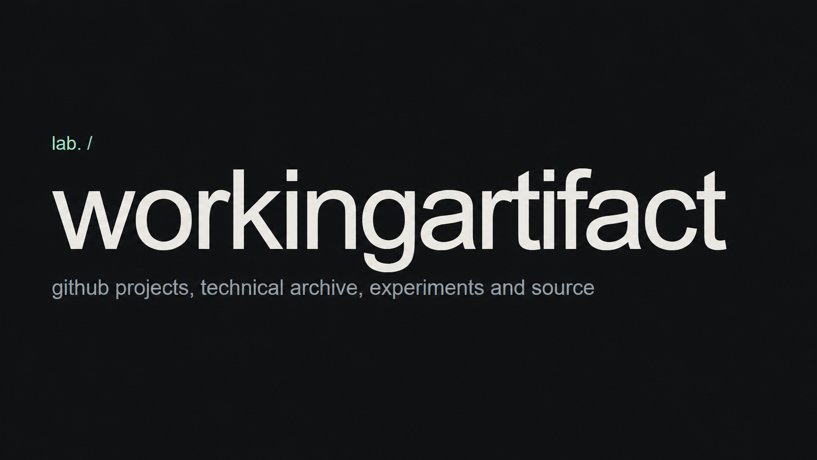 Working Artifact website preview